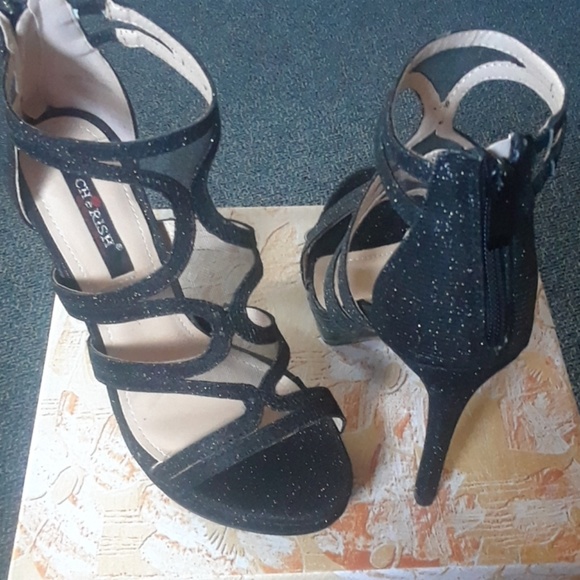 Women's Sparkle Caged Upper Mesh Stiletto Heels - Picture 2 of 7